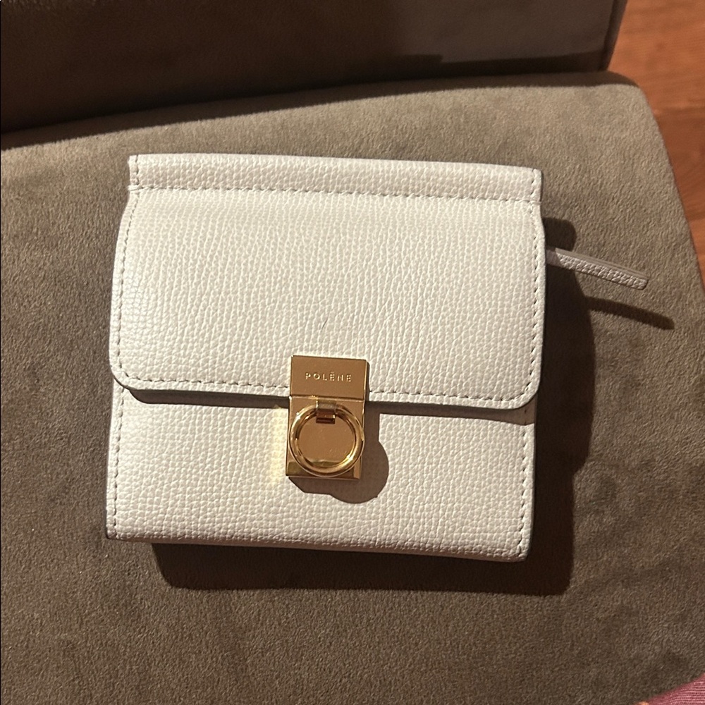Polene | Sept wallet | Chalk | White Leather Wallet